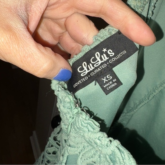 Lulus Romance Language Sage Backless Lace Dress - XS - Picture 6 of 7